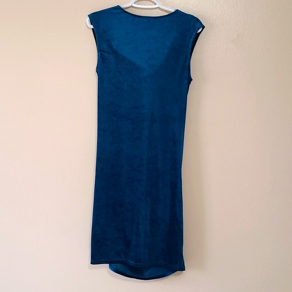 NWOT Maternity Cowlneck Velvet Dress M - Picture 2 of 7
